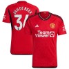 Camiseta de fútbol Manchester United Van De Beek 34 Primera Equipación 23-24 - Hombre